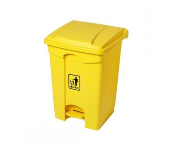 Plastic Garbage Can With Pedal 45-Ltr Yellow