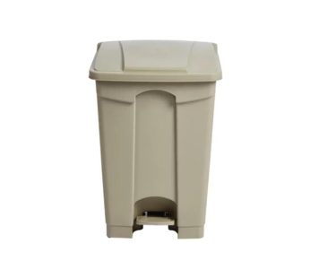 Plastic Garbage Can With Pedal 68-Ltr Beige