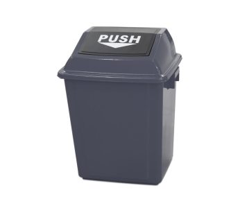 Plastic Push Bin 25-Ltr Gray